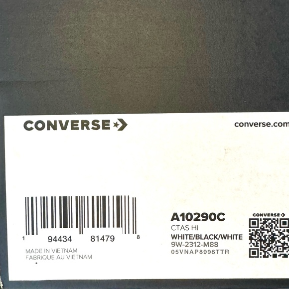 Converse Chuck Taylor High Sneakers Canvas White Skate Shoes Women Size A10290C - Picture 7 of 8